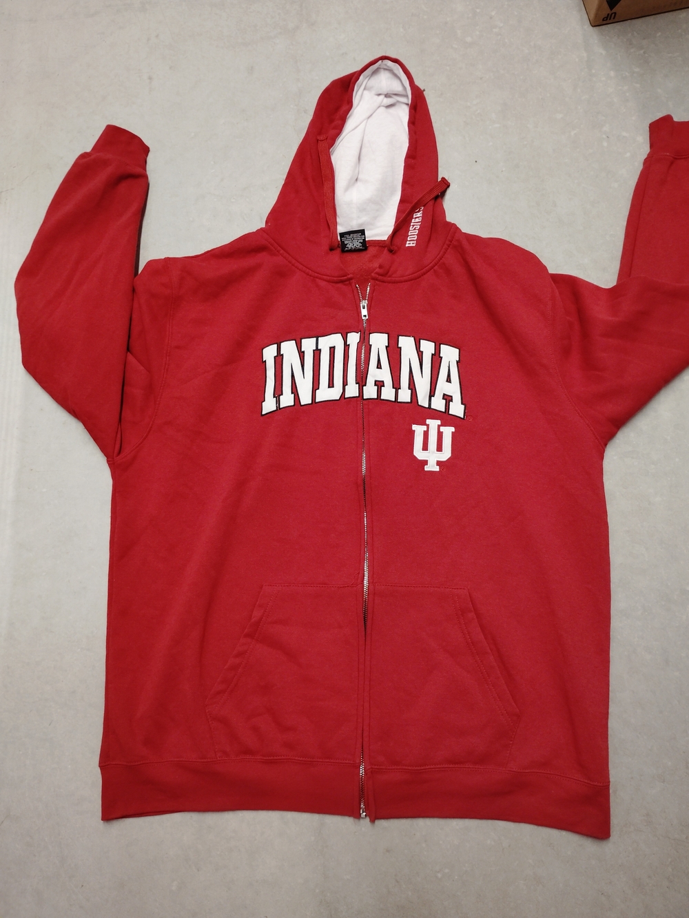 3X Colosseum Red Indiana Zip-Up Hoodie Jacket
